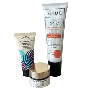 Scalp Care Lot 3 Fable & Mane Scalp Mud Mask & Ginger Scrub, dp HUE Scalp Detox